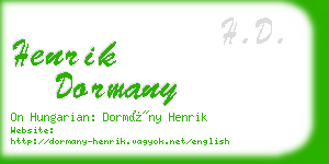 henrik dormany business card